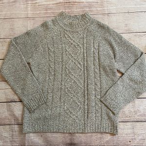 Debbie Morgan mock neck gray sweater M